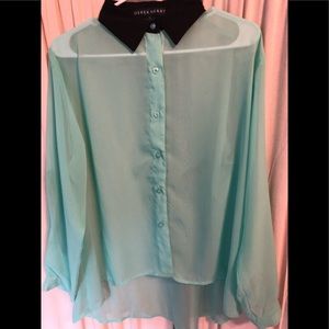 NWOT Sheer High Low Blouse